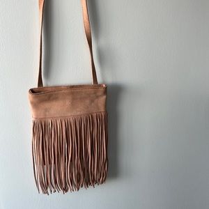 Genuine leather dirty pink purse